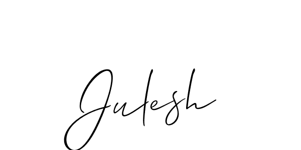 if you are searching for the best signature style for your name Julesh. so please give up your signature search. here we have designed multiple signature styles  using Allison_Script. Julesh signature style 2 images and pictures png