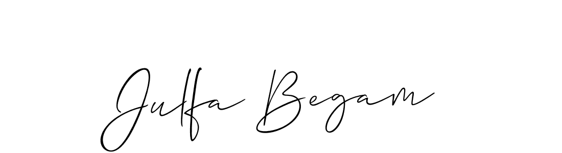 How to make Julfa Begam signature? Allison_Script is a professional autograph style. Create handwritten signature for Julfa Begam name. Julfa Begam signature style 2 images and pictures png