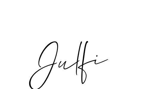 How to Draw Julfi signature style? Allison_Script is a latest design signature styles for name Julfi. Julfi signature style 2 images and pictures png