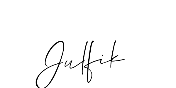 Check out images of Autograph of Julfik name. Actor Julfik Signature Style. Allison_Script is a professional sign style online. Julfik signature style 2 images and pictures png