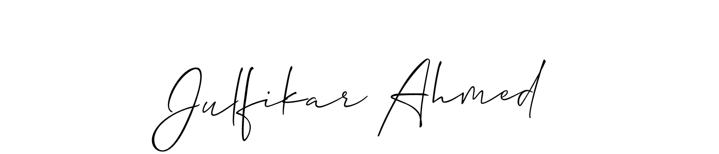 It looks lik you need a new signature style for name Julfikar Ahmed. Design unique handwritten (Allison_Script) signature with our free signature maker in just a few clicks. Julfikar Ahmed signature style 2 images and pictures png