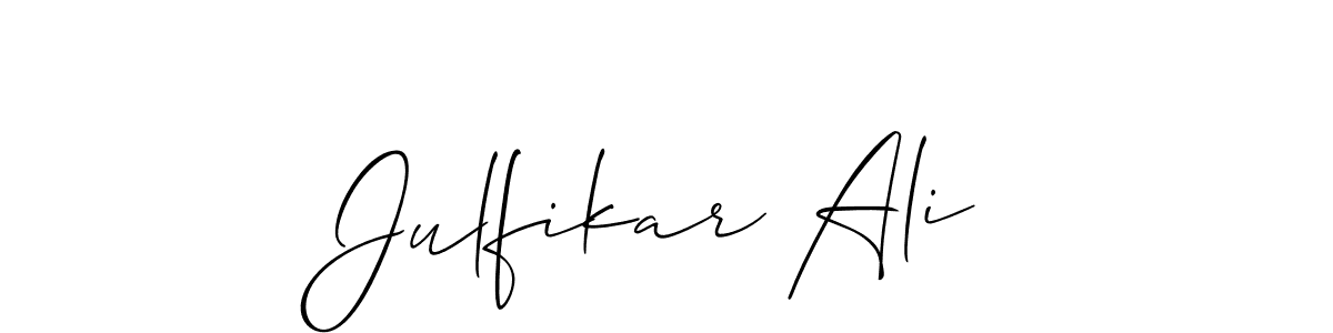 How to make Julfikar Ali signature? Allison_Script is a professional autograph style. Create handwritten signature for Julfikar Ali name. Julfikar Ali signature style 2 images and pictures png