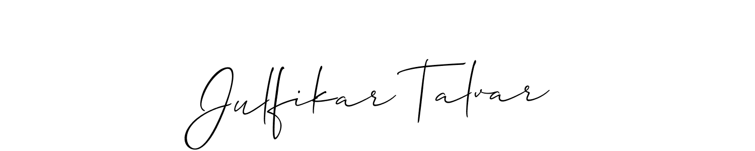 Julfikar Talvar stylish signature style. Best Handwritten Sign (Allison_Script) for my name. Handwritten Signature Collection Ideas for my name Julfikar Talvar. Julfikar Talvar signature style 2 images and pictures png