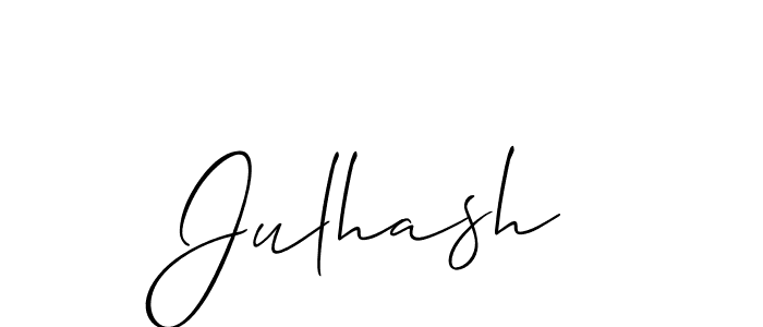 How to make Julhash signature? Allison_Script is a professional autograph style. Create handwritten signature for Julhash name. Julhash signature style 2 images and pictures png