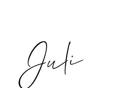 Create a beautiful signature design for name Juli. With this signature (Allison_Script) fonts, you can make a handwritten signature for free. Juli signature style 2 images and pictures png
