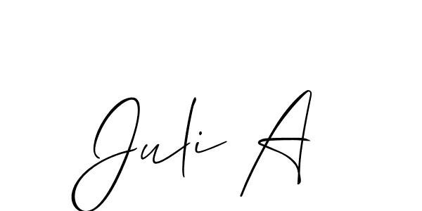 Make a beautiful signature design for name Juli A. Use this online signature maker to create a handwritten signature for free. Juli A signature style 2 images and pictures png