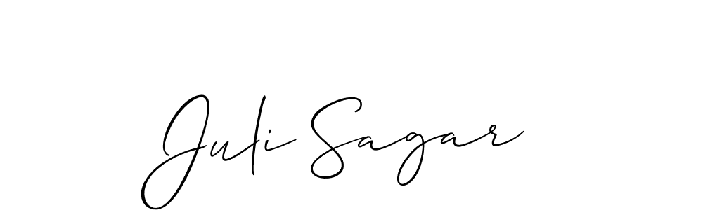 if you are searching for the best signature style for your name Juli Sagar. so please give up your signature search. here we have designed multiple signature styles  using Allison_Script. Juli Sagar signature style 2 images and pictures png