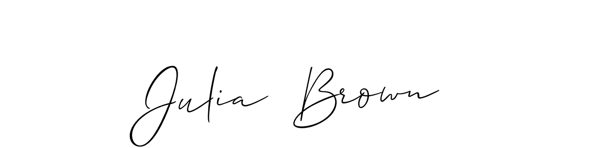 Design your own signature with our free online signature maker. With this signature software, you can create a handwritten (Allison_Script) signature for name Julia  Brown. Julia  Brown signature style 2 images and pictures png