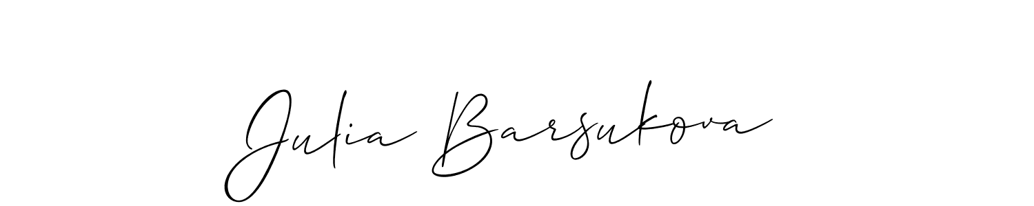 Use a signature maker to create a handwritten signature online. With this signature software, you can design (Allison_Script) your own signature for name Julia Barsukova. Julia Barsukova signature style 2 images and pictures png