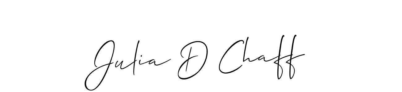 Use a signature maker to create a handwritten signature online. With this signature software, you can design (Allison_Script) your own signature for name Julia D Chaff. Julia D Chaff signature style 2 images and pictures png