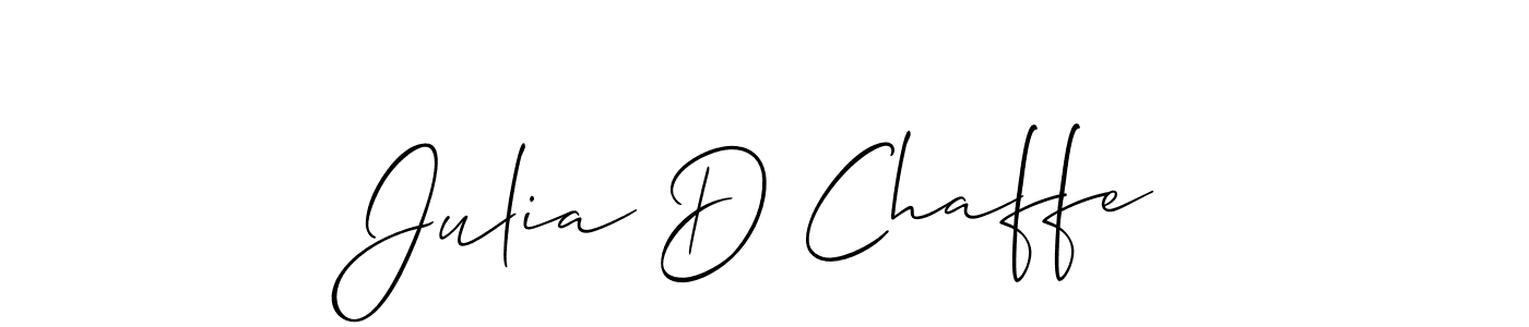 Create a beautiful signature design for name Julia D Chaffe. With this signature (Allison_Script) fonts, you can make a handwritten signature for free. Julia D Chaffe signature style 2 images and pictures png
