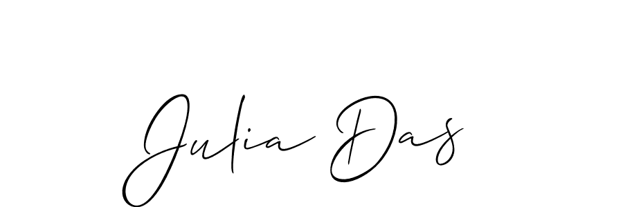 Also You can easily find your signature by using the search form. We will create Julia Das name handwritten signature images for you free of cost using Allison_Script sign style. Julia Das signature style 2 images and pictures png