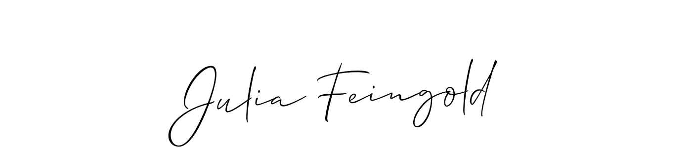 Make a beautiful signature design for name Julia Feingold. With this signature (Allison_Script) style, you can create a handwritten signature for free. Julia Feingold signature style 2 images and pictures png
