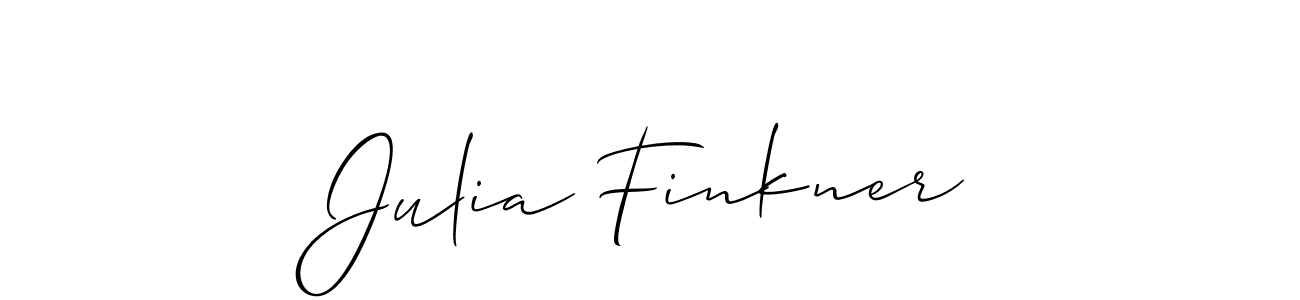 Similarly Allison_Script is the best handwritten signature design. Signature creator online .You can use it as an online autograph creator for name Julia Finkner. Julia Finkner signature style 2 images and pictures png