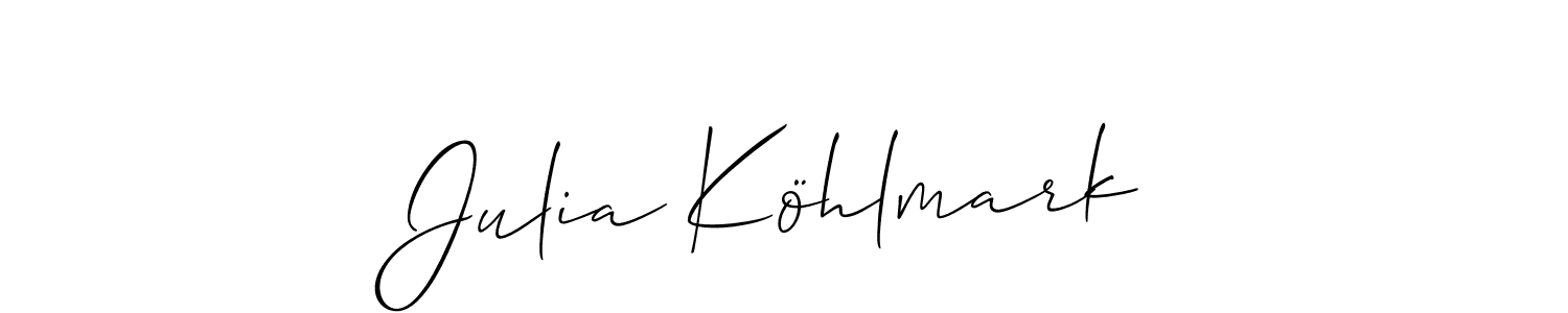 Also You can easily find your signature by using the search form. We will create Julia Köhlmark name handwritten signature images for you free of cost using Allison_Script sign style. Julia Köhlmark signature style 2 images and pictures png