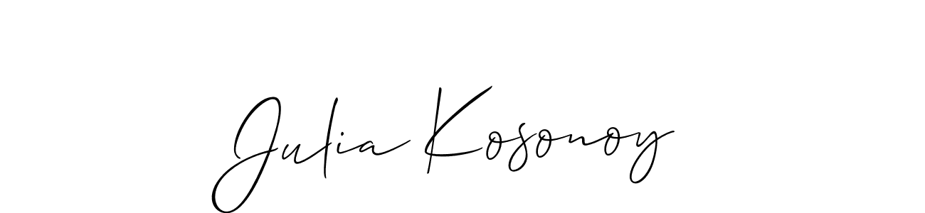 Make a beautiful signature design for name Julia Kosonoy. With this signature (Allison_Script) style, you can create a handwritten signature for free. Julia Kosonoy signature style 2 images and pictures png