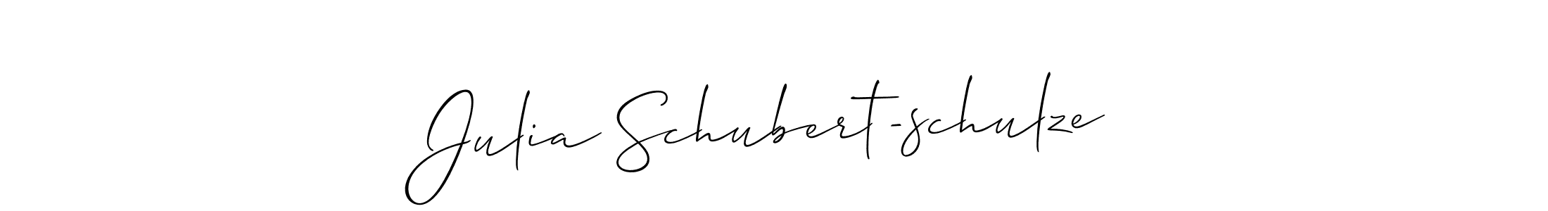 This is the best signature style for the Julia Schubert-schulze name. Also you like these signature font (Allison_Script). Mix name signature. Julia Schubert-schulze signature style 2 images and pictures png