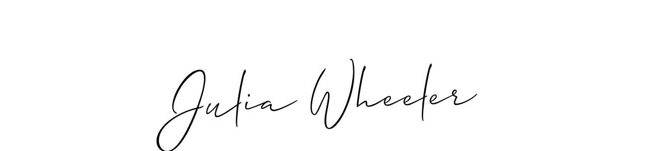 Design your own signature with our free online signature maker. With this signature software, you can create a handwritten (Allison_Script) signature for name Julia Wheeler. Julia Wheeler signature style 2 images and pictures png