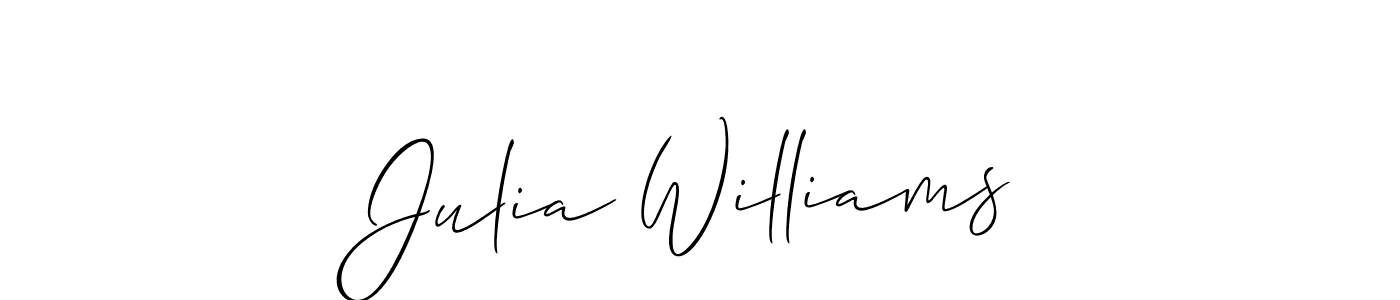 How to make Julia Williams signature? Allison_Script is a professional autograph style. Create handwritten signature for Julia Williams name. Julia Williams signature style 2 images and pictures png