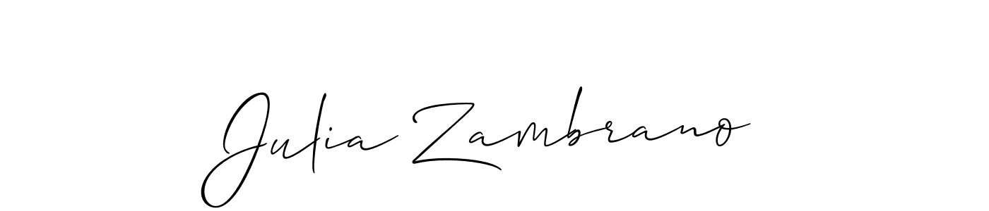How to make Julia Zambrano signature? Allison_Script is a professional autograph style. Create handwritten signature for Julia Zambrano name. Julia Zambrano signature style 2 images and pictures png