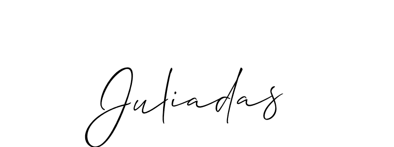 How to make Juliadas signature? Allison_Script is a professional autograph style. Create handwritten signature for Juliadas name. Juliadas signature style 2 images and pictures png