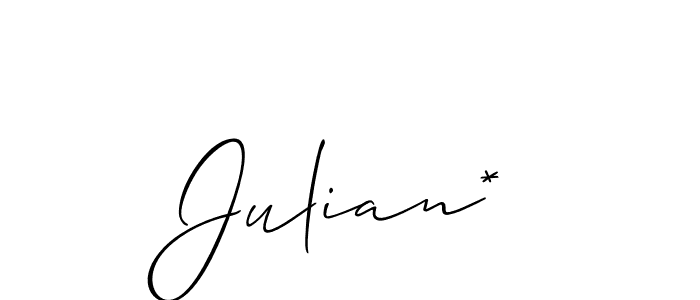 How to Draw Julian* signature style? Allison_Script is a latest design signature styles for name Julian*. Julian* signature style 2 images and pictures png