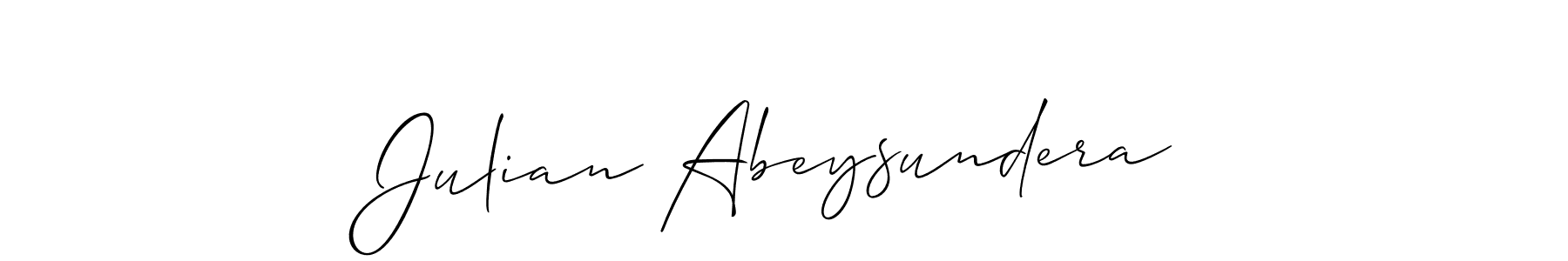 Make a beautiful signature design for name Julian Abeysundera. With this signature (Allison_Script) style, you can create a handwritten signature for free. Julian Abeysundera signature style 2 images and pictures png