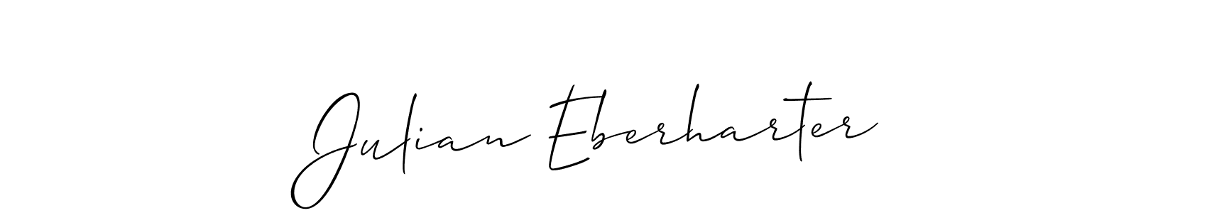 Create a beautiful signature design for name Julian Eberharter. With this signature (Allison_Script) fonts, you can make a handwritten signature for free. Julian Eberharter signature style 2 images and pictures png