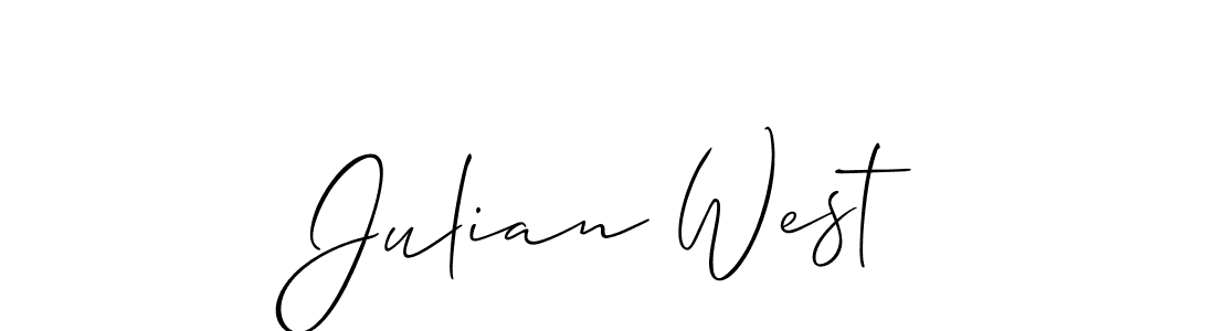 How to make Julian West name signature. Use Allison_Script style for creating short signs online. This is the latest handwritten sign. Julian West signature style 2 images and pictures png