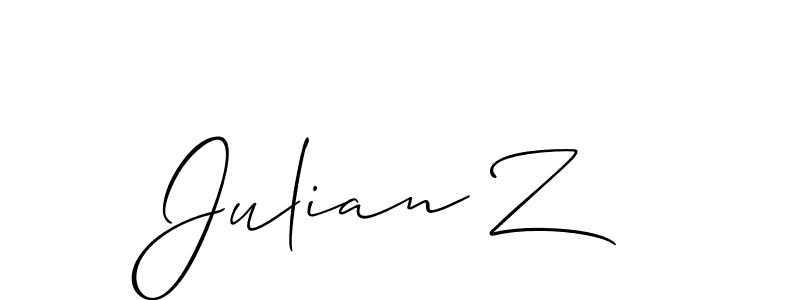 How to Draw Julian Z signature style? Allison_Script is a latest design signature styles for name Julian Z. Julian Z signature style 2 images and pictures png