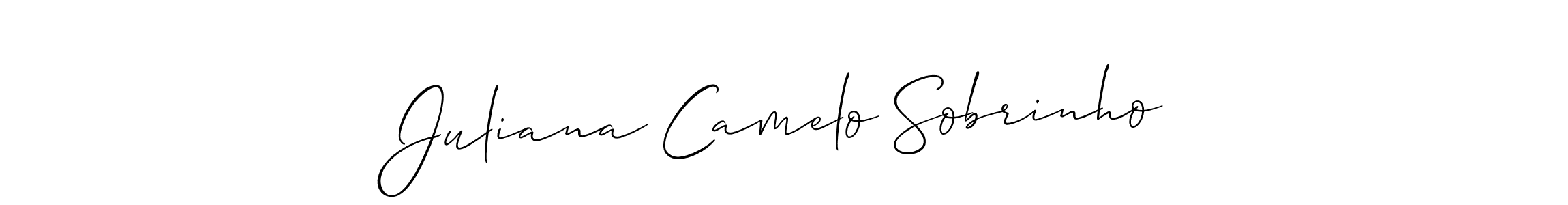 Design your own signature with our free online signature maker. With this signature software, you can create a handwritten (Allison_Script) signature for name Juliana Camelo Sobrinho. Juliana Camelo Sobrinho signature style 2 images and pictures png