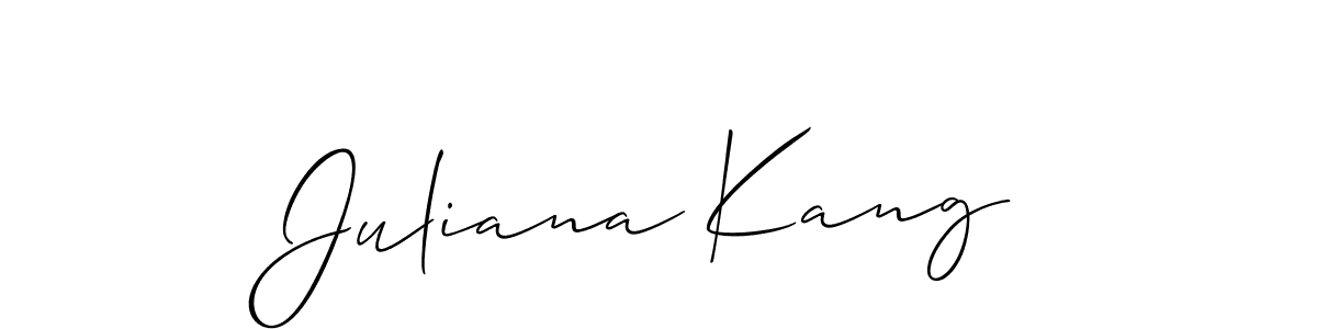 Also we have Juliana Kang name is the best signature style. Create professional handwritten signature collection using Allison_Script autograph style. Juliana Kang signature style 2 images and pictures png