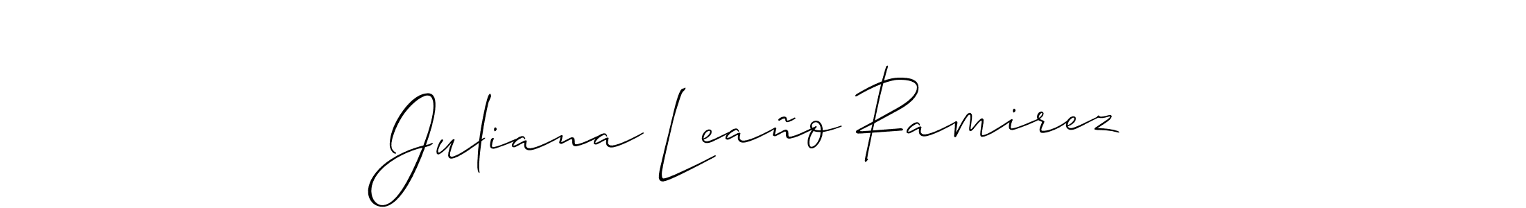 Check out images of Autograph of Juliana Leaño Ramirez name. Actor Juliana Leaño Ramirez Signature Style. Allison_Script is a professional sign style online. Juliana Leaño Ramirez signature style 2 images and pictures png