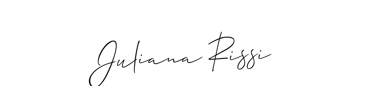 Make a beautiful signature design for name Juliana Rissi. With this signature (Allison_Script) style, you can create a handwritten signature for free. Juliana Rissi signature style 2 images and pictures png