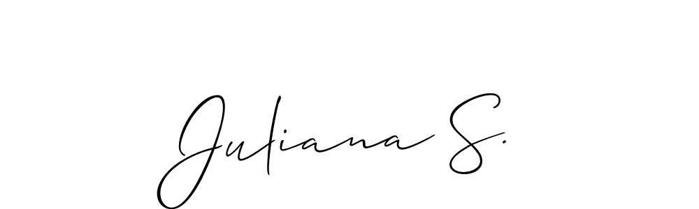 How to Draw Juliana S. signature style? Allison_Script is a latest design signature styles for name Juliana S.. Juliana S. signature style 2 images and pictures png
