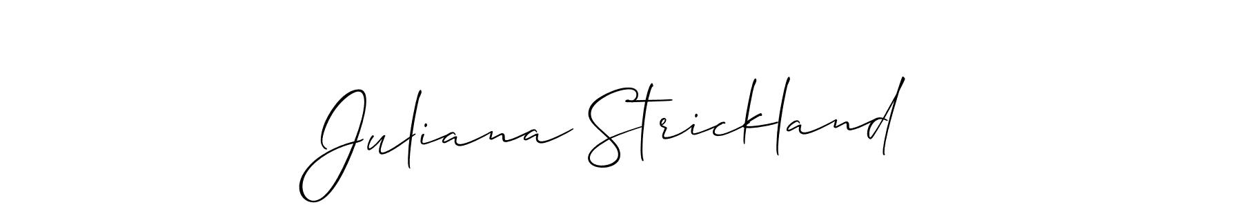 How to make Juliana Strickland name signature. Use Allison_Script style for creating short signs online. This is the latest handwritten sign. Juliana Strickland signature style 2 images and pictures png