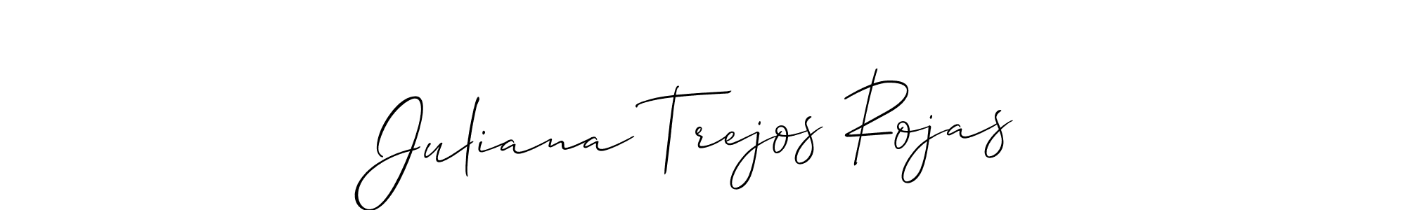 Similarly Allison_Script is the best handwritten signature design. Signature creator online .You can use it as an online autograph creator for name Juliana Trejos Rojas. Juliana Trejos Rojas signature style 2 images and pictures png