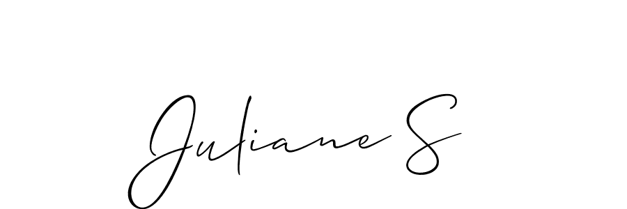 Also You can easily find your signature by using the search form. We will create Juliane S name handwritten signature images for you free of cost using Allison_Script sign style. Juliane S signature style 2 images and pictures png