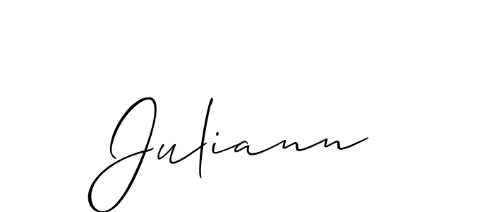 Design your own signature with our free online signature maker. With this signature software, you can create a handwritten (Allison_Script) signature for name Juliann. Juliann signature style 2 images and pictures png