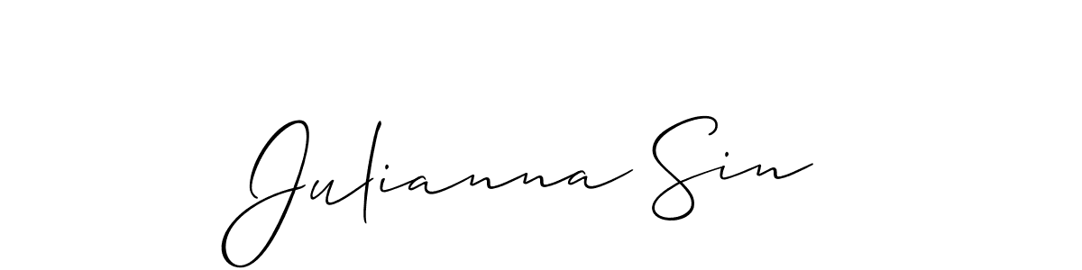 Julianna Sin stylish signature style. Best Handwritten Sign (Allison_Script) for my name. Handwritten Signature Collection Ideas for my name Julianna Sin. Julianna Sin signature style 2 images and pictures png