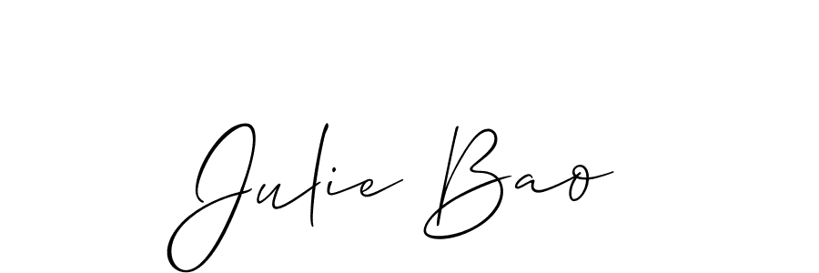 Julie Bao stylish signature style. Best Handwritten Sign (Allison_Script) for my name. Handwritten Signature Collection Ideas for my name Julie Bao. Julie Bao signature style 2 images and pictures png