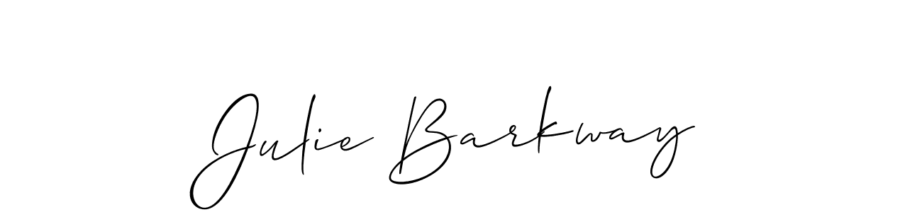 Julie Barkway stylish signature style. Best Handwritten Sign (Allison_Script) for my name. Handwritten Signature Collection Ideas for my name Julie Barkway. Julie Barkway signature style 2 images and pictures png