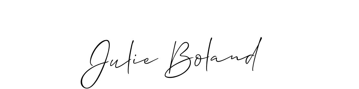 Julie Boland stylish signature style. Best Handwritten Sign (Allison_Script) for my name. Handwritten Signature Collection Ideas for my name Julie Boland. Julie Boland signature style 2 images and pictures png