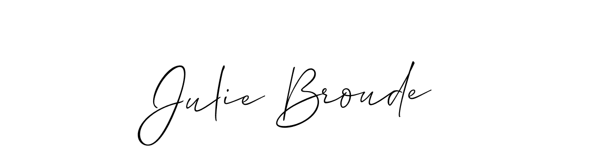 How to Draw Julie Broude signature style? Allison_Script is a latest design signature styles for name Julie Broude. Julie Broude signature style 2 images and pictures png