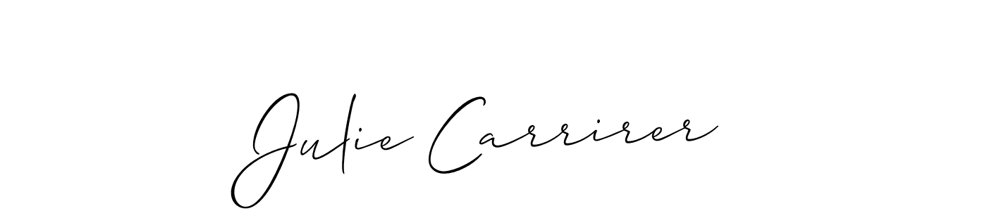 How to make Julie Carrirer signature? Allison_Script is a professional autograph style. Create handwritten signature for Julie Carrirer name. Julie Carrirer signature style 2 images and pictures png