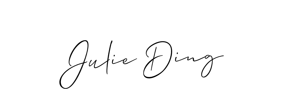 if you are searching for the best signature style for your name Julie Ding. so please give up your signature search. here we have designed multiple signature styles  using Allison_Script. Julie Ding signature style 2 images and pictures png