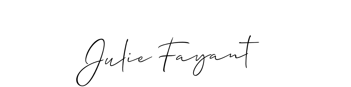 Use a signature maker to create a handwritten signature online. With this signature software, you can design (Allison_Script) your own signature for name Julie Fayant. Julie Fayant signature style 2 images and pictures png