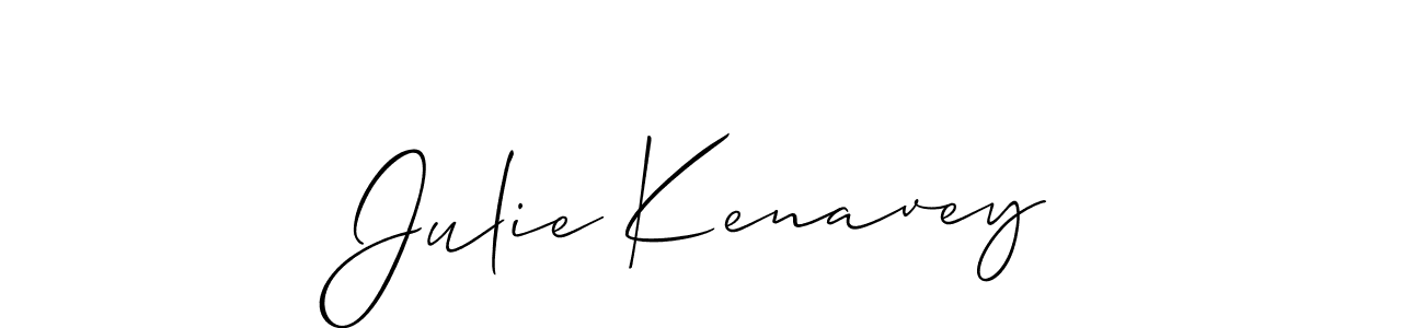 Design your own signature with our free online signature maker. With this signature software, you can create a handwritten (Allison_Script) signature for name Julie Kenavey. Julie Kenavey signature style 2 images and pictures png