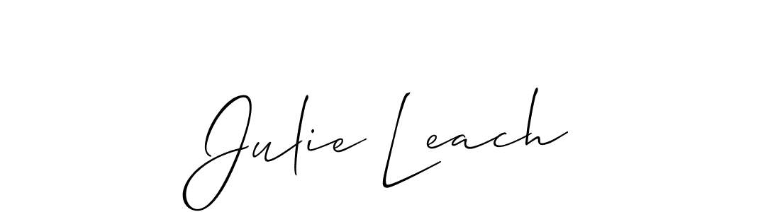 Also You can easily find your signature by using the search form. We will create Julie Leach name handwritten signature images for you free of cost using Allison_Script sign style. Julie Leach signature style 2 images and pictures png