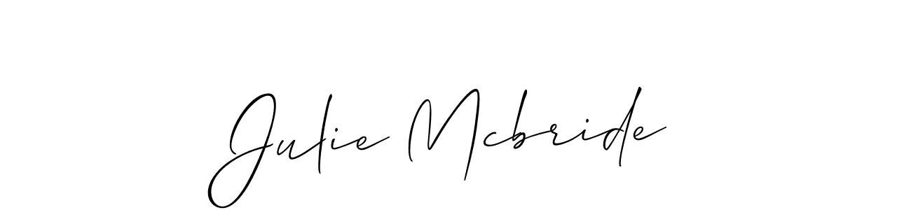 It looks lik you need a new signature style for name Julie Mcbride. Design unique handwritten (Allison_Script) signature with our free signature maker in just a few clicks. Julie Mcbride signature style 2 images and pictures png